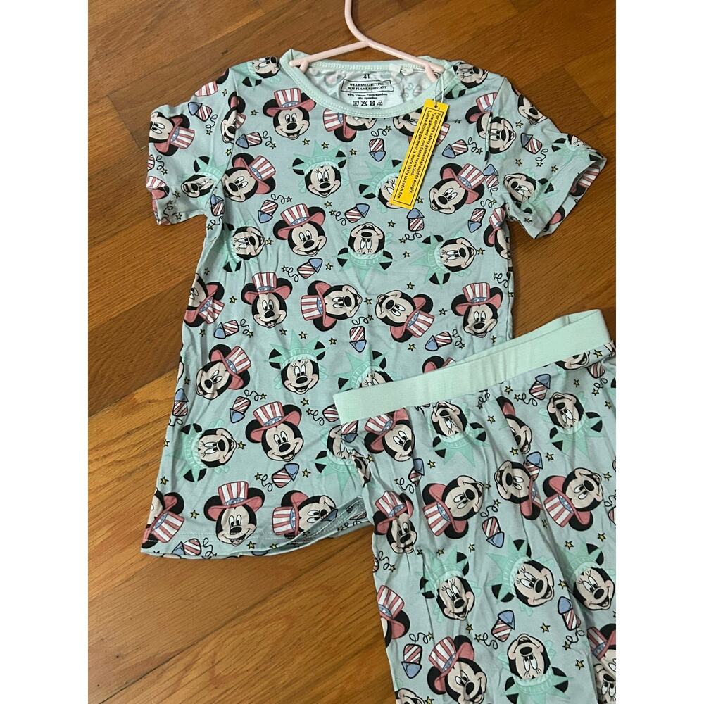 Patriotic Mickey Mouse Bamboo Short Set Size 4T
